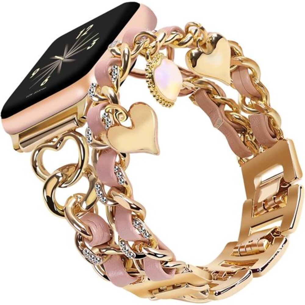 NEW Pink/Gold Luxury Chain Apple Watch Band